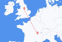 Flights from Lyon, France to Nottingham, England