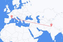 Flyreiser fra Lahore, til Montpellier