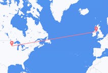 Flights from Minneapolis, the United States to Belfast, the United Kingdom