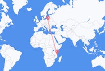 Flyreiser fra Mtwara, Tanzania til Warszawa, Polen