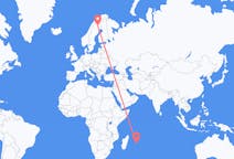 เที่ยวบิน จาก Mauritius Island, มอริเชียส ไปยัง Gällivare, สวีเดน