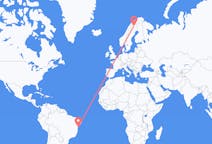Flyrejser fra Salvador, Brasilien til Kiruna, Sverige