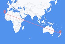 Flyreiser fra Auckland, til Tenerife