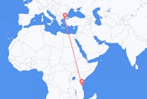 Flyrejser fra Dar es-Salaam til Canakkale