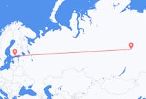 Vols depuis la ville de Mirny vers la ville de Helsinki