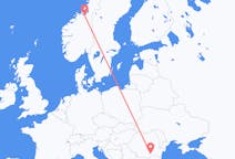 Flyg från Bukarest, Rumänien till Trondheim, Norge