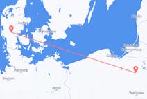 Flights from Szymany, Szczytno County, Poland to Billund, Denmark