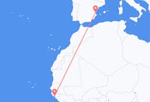 Flyg från Bissau, Guinea-Bissau till Valencia, Spanien