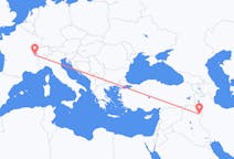 Flyrejser fra Sulaymaniyah, Irak til Genève, Schweiz