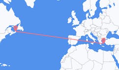 出发地 加拿大悉尼目的地 希腊纳克索斯的航班