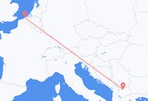 Flyg från Ostend till Skopje