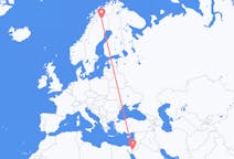 Flyreiser fra Akaba, Jordan til Kiruna, Sverige