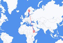 Flyreiser fra Addis Abeba, Etiopia til Vasa, Finland