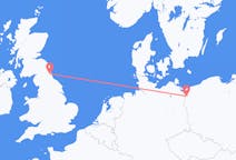 Flyrejser fra Newcastle upon Tyne, England til Stettin, Polen