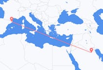 Flyg från Qaisumah, Saudiarabien till Girona, Spanien