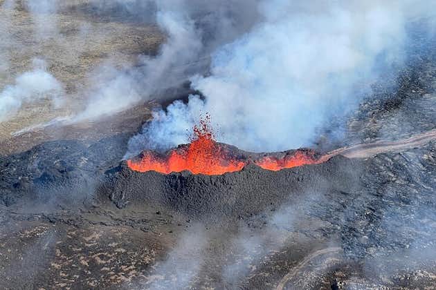 Nueva Zona de Erupción Volcánica: Tour en Helicóptero en Islandia