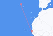 Flyg från Banjul, Gambia till São Jorge, Portugal