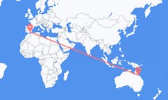 Flyg från Townsville, Australien till Almeria, Spanien