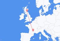 Flights from Rodez in France to Edinburgh in Scotland
