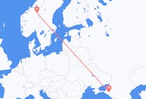 Flights from Krasnodar, Russia to Røros, Norway