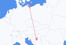 Vluchten van Heringsdorf, Duitsland naar Banja Luka, Bosnië en Herzegovina