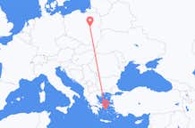 Flyg från Ano Syros, Grekland till Warszawa, Polen