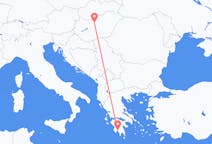 Vluchten van Kalamáta, Griekenland naar Boedapest, Hongarije