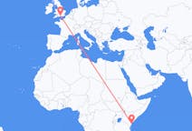 Flyreiser fra Malindi, Kenya til Southampton, England