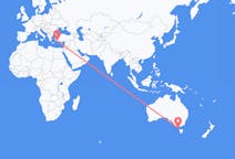 Flyg från King Island, Australien till Dalaman, Turkiet