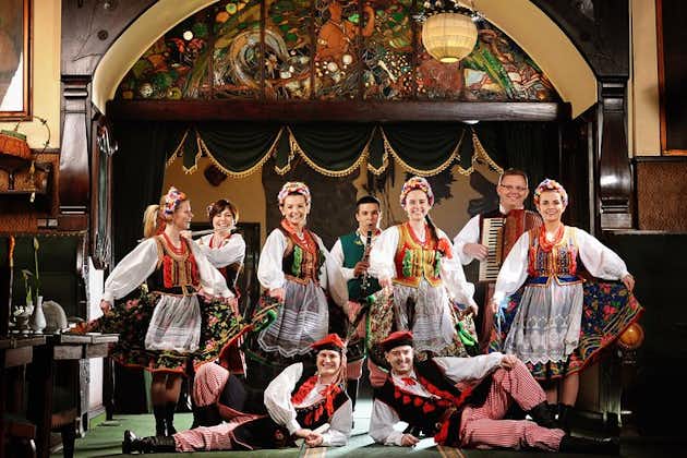 Polish Folk Show med 3-rätters middag i den legendariska restaurangen i Krakow