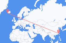 Flyreiser fra Fuzhou, Kina til Reykjavík, Island