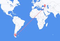 Flug frá Punta Arenas, Síle (Chile) til Trabzon, Tyrklandi