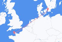 Loty z Saint Helier, Port lotniczy Jersey do Malmö, Szwecja