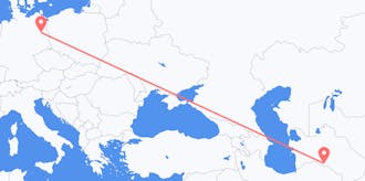 Flyrejser fra Turkmenistan til Tyskland
