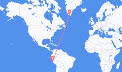 Flyg från Lima, Peru till Qaqortoq, Grönland