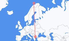 Flyrejser fra Sørkjosen, Norge til Skiathos, Grækenland