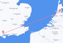 Vluchten van Southampton, Engeland naar Amsterdam, Nederland