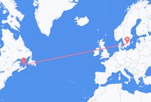Flyrejser fra Les Îles-de-la-Madeleine, Quebec, Canada til Växjö, Sverige