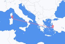 Flyreiser fra Samos, Hellas til Olbia, Italia