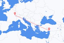 Flyreiser fra Dole, Frankrike til Adana, Tyrkia
