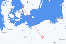 Flyrejser fra Ängelholm, Sverige til Poznań, Polen