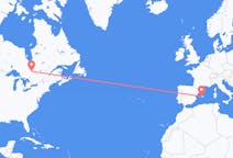 加拿大出发地 魯安 - 諾蘭達飞往加拿大飞往 帕尔马的航班