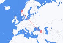 Flyreiser fra Sogndal, Norge til Mus, Tyrkia