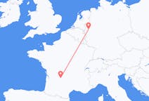 Flyg från Brive-la-Gaillarde, Frankrike till Düsseldorf, Tyskland