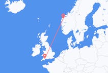 Flights from Volda, Norway to Exeter, the United Kingdom