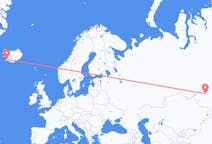 Flyreiser fra Novosibirsk, Russland til Reykjavík, Island