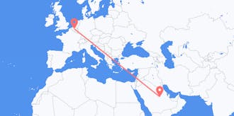 Flyg från Saudiarabien till Belgien