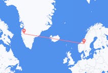 Flights from Røros, Norway to Kangerlussuaq, Greenland