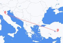 Loty z Nevşehir, Turcja do Bolonia, Włochy
