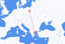Flights from Skyros, Greece to Łódź, Poland